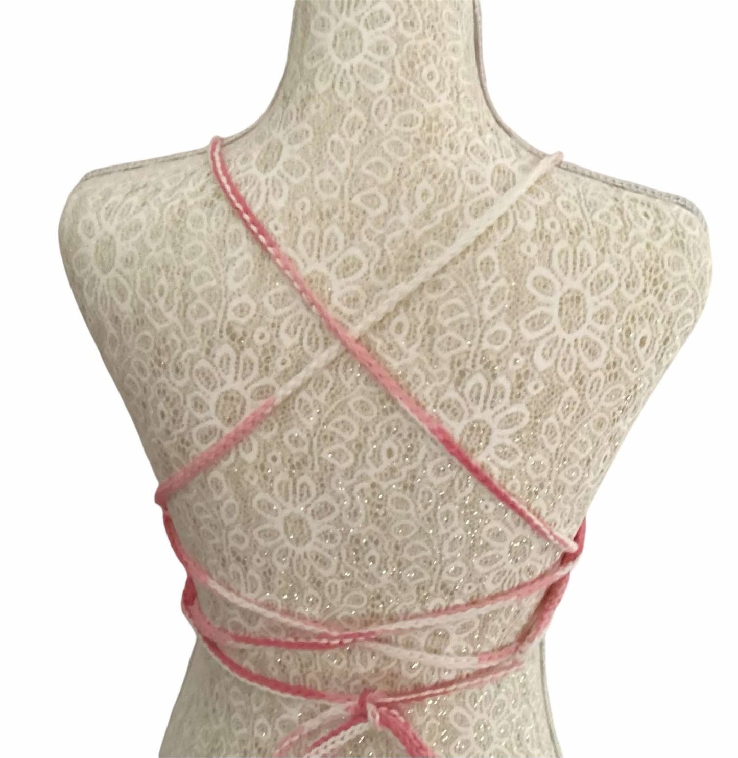 Pink Crochet Top S-M, 10-12